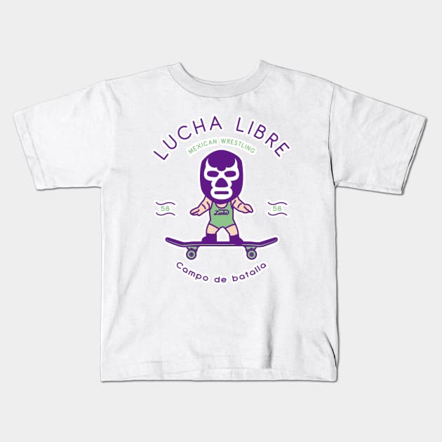 LUCHA#52 Kids T-Shirt by RK58